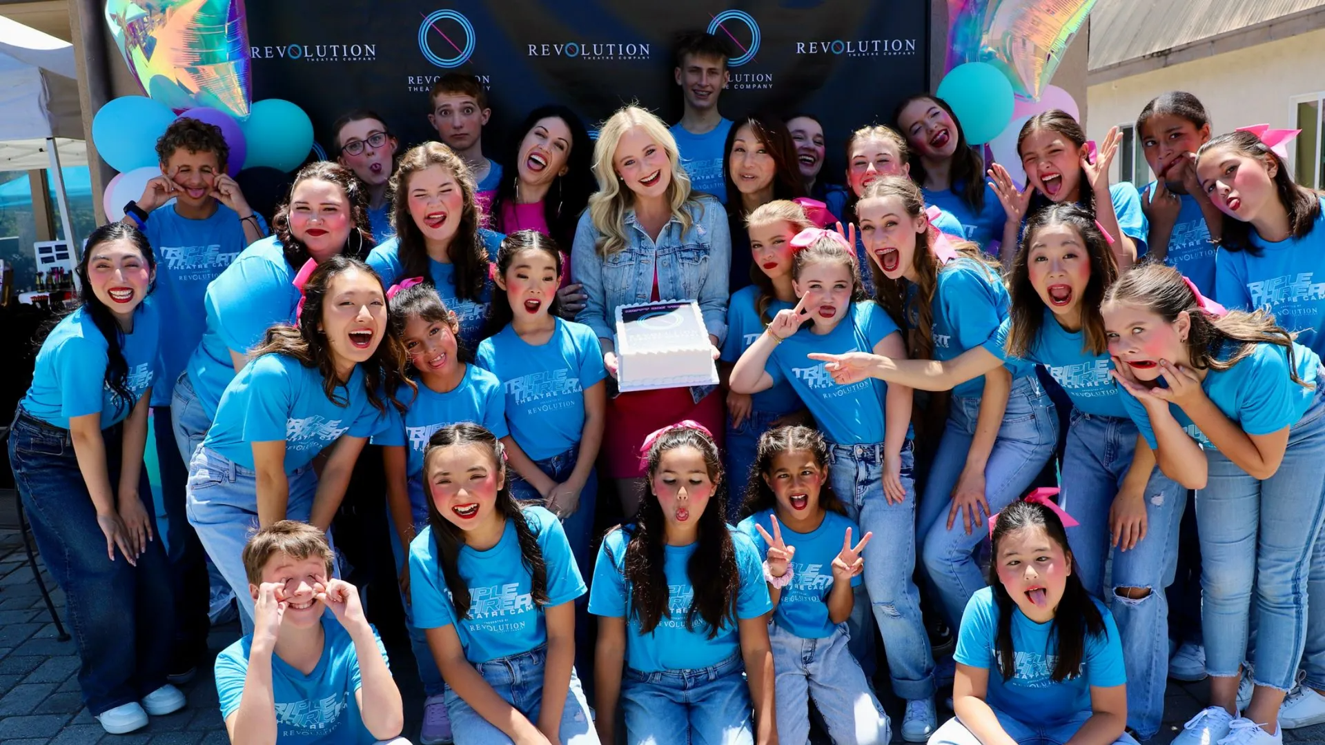 Revolution Theatre Company cast celebrating together